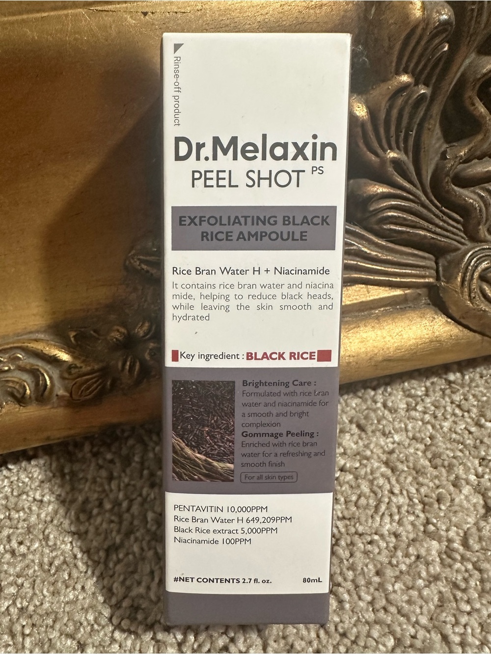 New In Box Dr.Melaxin Peel Shot Exfoliating Black Rice Ampoule 2.7 oz $26